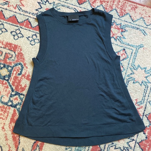 ALCHEMY EQUIPMENT Blue 14GG Coolmax Organic Blend Sleeveless Tank Top Women's M - Picture 3 of 11